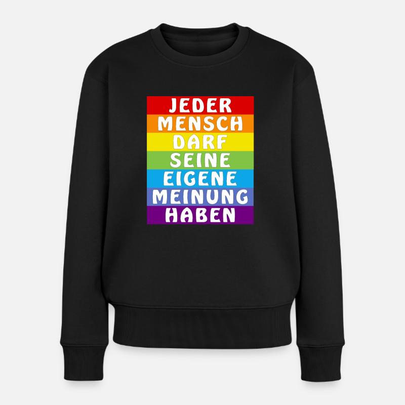 CHACUN A LE DROIT D’AVOIR SA PROPRE OPINION - Pull Premium bio Femme - noir