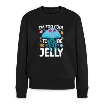 Drôle de méduse - Pull Premium bio Femme - noir - Devant - Julia (174cm)