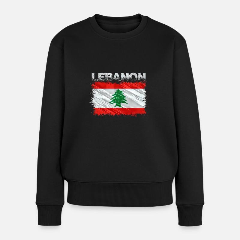 Libanon - Frauen Premium Bio Pullover - Schwarz