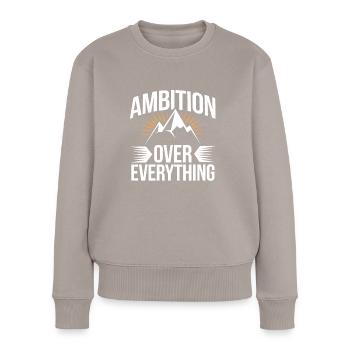 Entrepreneurial Hustle and Workaholic in Business - Women's Premium Organic Jumper - taupe - Front - Julia (174cm)