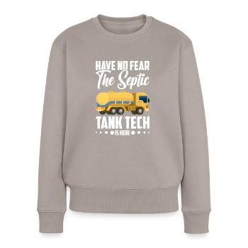 Klärgrubentechniker Kanalsystem Installateur - Frauen Premium Bio Pullover - Taupe - Vorne - Julia (174cm)