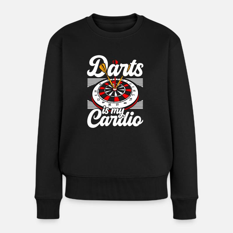 Darts est mon jeu de fléchettes de lancer cardio - Pull Premium bio Femme - noir