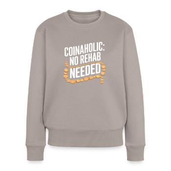Coin Collector Coin Collection Numismatic History - Women's Premium Organic Jumper - taupe - Front - Julia (174cm)