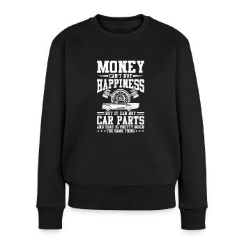 Mechaniker KFZ Tuner Autoliebe - Frauen Premium Bio Pullover - Schwarz - Vorne - Julia (174cm)