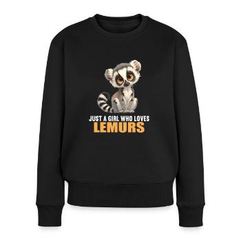 Lemuren Lemurs Lemur - Women's Premium Organic Jumper - black - Front - Julia (174cm)