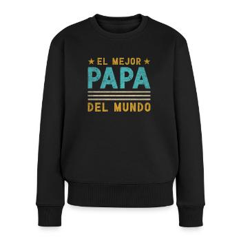Spanischer Vater Zweisprachiger Latino Vatertag - Frauen Premium Bio Pullover - Schwarz - Vorne - Julia (174cm)