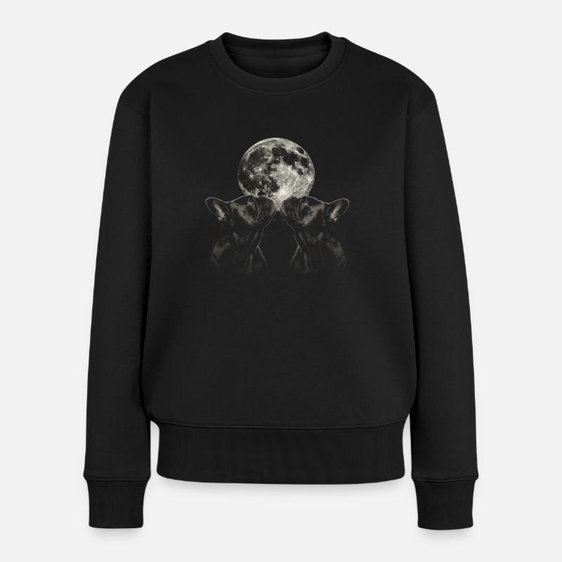 Bouledogue Français Frenchie Chien Hurlant Mon - Pull Premium bio Femme - noir