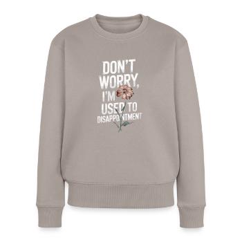 Introversion Alternative Style Emotional - Women's Premium Organic Jumper - taupe - Front - Julia (174cm)