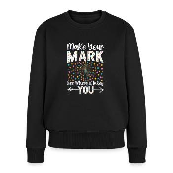 Dot Day Make Your Sign Art Professeur - Pull Premium bio Femme - noir - Devant - Julia (174cm)