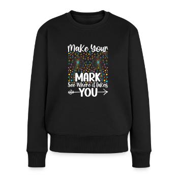 Dot Day Make Your Sign Art Professeur - Pull Premium bio Femme - noir - Devant - Julia (174cm)