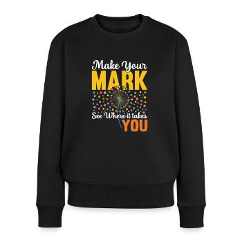 Dot Day Make Your Sign Art Professeur - Pull Premium bio Femme - noir - Devant - Julia (174cm)