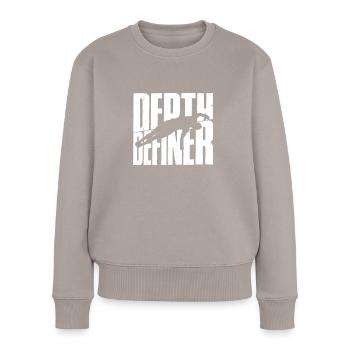Diver Scuba Diving Diving Depth Definer - Women's Premium Organic Jumper - taupe - Front - Julia (174cm)