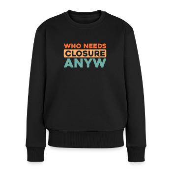 Schwarzer Humor - Frauen Premium Bio Pullover - Schwarz - Vorne - Julia (174cm)