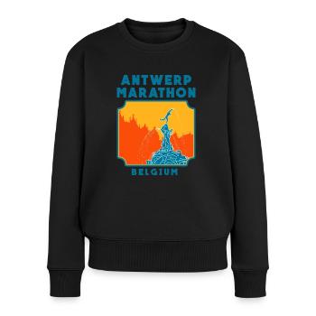 Marathon d’Anvers - Belgique - Pull Premium bio Femme - noir - Devant - Julia (174cm)