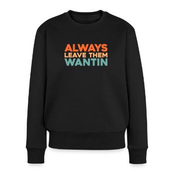 Schwarzer Humor - Frauen Premium Bio Pullover - Schwarz - Vorne - Julia (174cm)