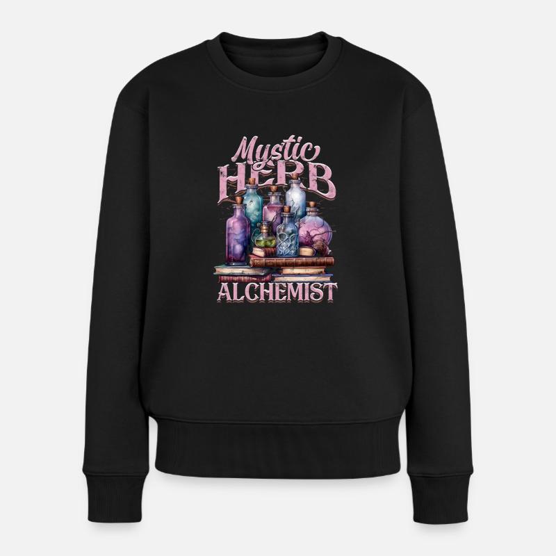 Apotheker Kräutersammler Mystic Herb Alchemist - Frauen Premium Bio Pullover - Schwarz
