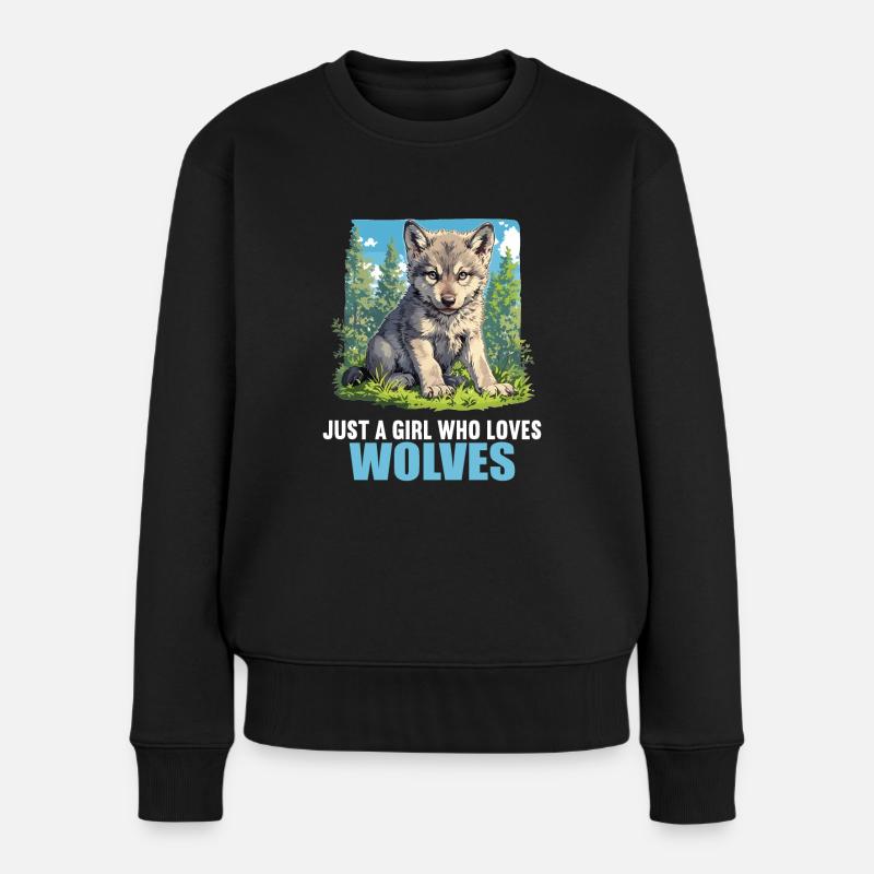 Loups Loup - Pull Premium bio Femme - noir