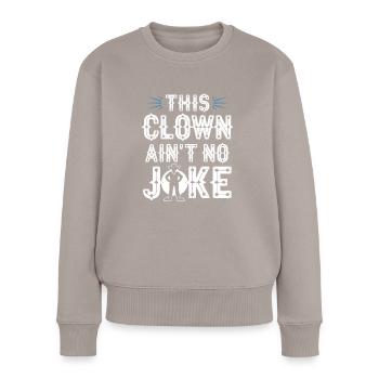 Rodéo Clown Animateur Équitation De Taureau Et Rodéo - Pull Premium bio Femme - taupe - Devant - Julia (174cm)