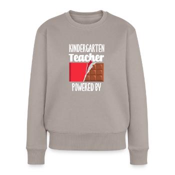 Lustiges Lehrer Lehrerinnen Geschenk - Frauen Premium Bio Pullover - Taupe - Vorne - Julia (174cm)