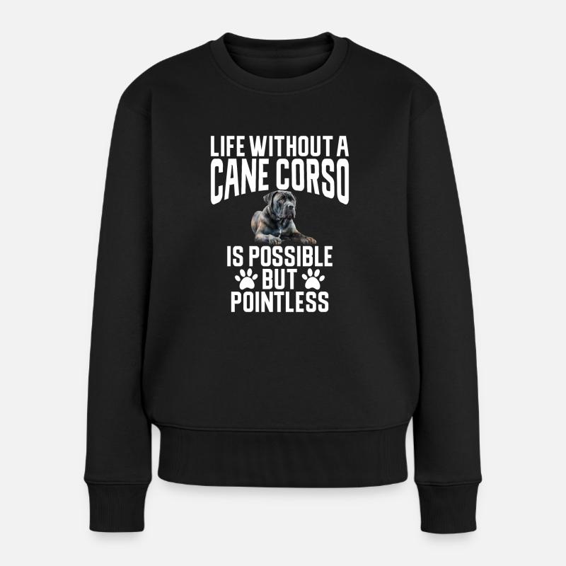 Cane Corso Gifts - Frauen Premium Bio Pullover - Schwarz