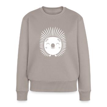 Porc-épic - Pull Premium bio Femme - taupe - Devant - Julia (174cm)