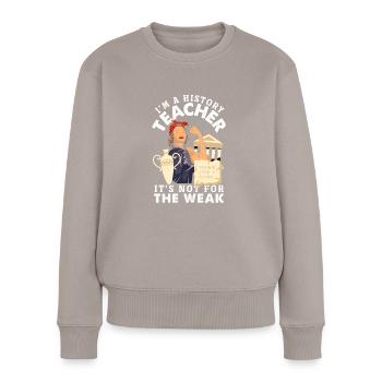 Lustiges Lehrer Lehrerinnen Geschenk - Frauen Premium Bio Pullover - Taupe - Vorne - Julia (174cm)