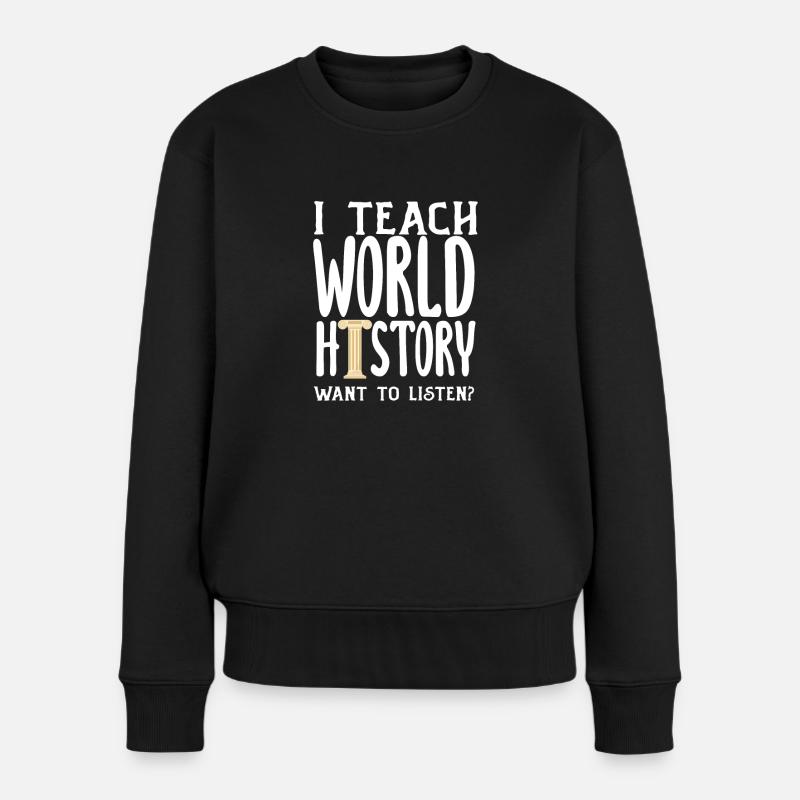Drôle de professeur Cadeau d’enseignant - Pull Premium bio Femme - noir