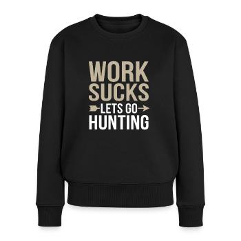 Bogenjagd Bogenjäger - Frauen Premium Bio Pullover - Schwarz - Vorne - Julia (174cm)
