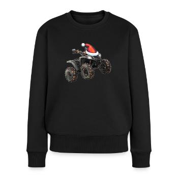 Atv Quad 4 Wheeler Weihnachten Hut Xmas - Frauen Premium Bio Pullover - Schwarz - Vorne - Julia (174cm)