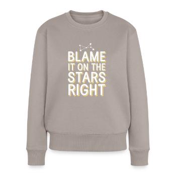 Astrologie-skeptiker: Kritisches Denken - Frauen Premium Bio Pullover - Taupe - Vorne - Julia (174cm)