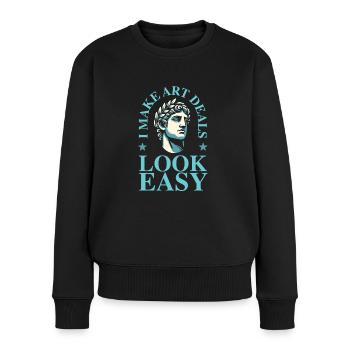 Art dealer - Women's Premium Organic Jumper - black - Front - Julia (174cm)
