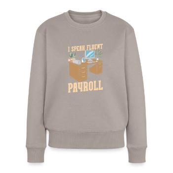 Assistante RH - Pull Premium bio Femme - taupe - Devant - Julia (174cm)