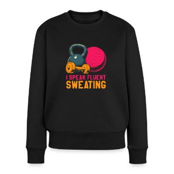 Fitnesstrainer Personal Trainer - Frauen Premium Bio Pullover - Schwarz - Vorne - Julia (174cm)