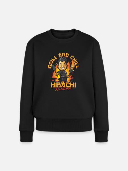Hibachi Teppanyaki Grill And Chill Édition Hibachi - Pull Premium bio Femme - noir