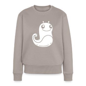 Slug 3 - Frauen Premium Bio Pullover - Taupe - Vorne - Julia (174cm)