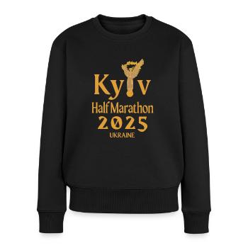 Semi-marathon de Kiev – 2025 – Ukraine - Pull Premium bio Femme - noir - Devant - Julia (174cm)