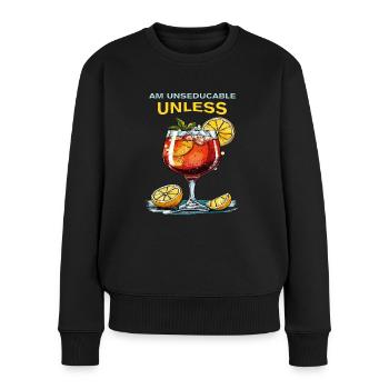 DRINK AT UNSEDUCABLE UNLESS - Women's Premium Organic Jumper - black - Front - Julia (174cm)