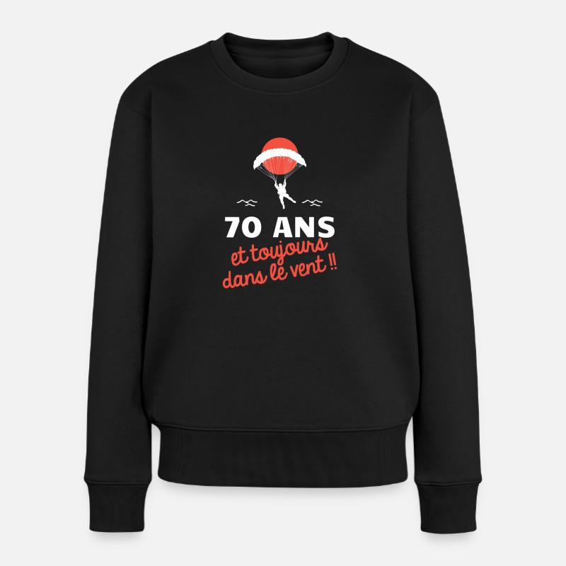 idée cadeau anniversaire amateurs de parapente - Pull Premium bio Femme - noir