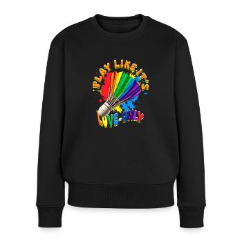 Badminton Play Like It's Love-Only - Frauen Premium Bio Pullover - Schwarz - Vorne - Julia (174cm)