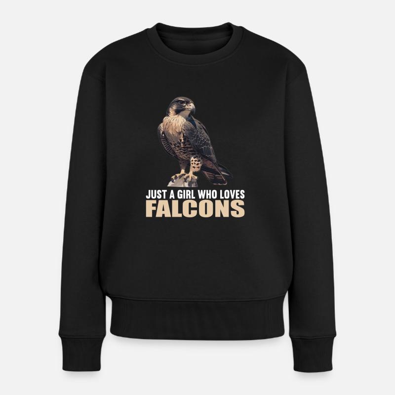 Falken Falke - Frauen Premium Bio Pullover - Schwarz