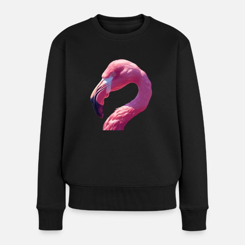 Flamants roses Flamant rose - Pull Premium bio Femme - noir