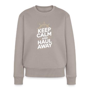Sailors Sea Shanty Singing Ship Adventures - Frauen Premium Bio Pullover - Taupe - Vorne - Julia (174cm)