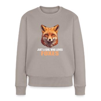 Füchse Fuchs - Frauen Premium Bio Pullover - Taupe - Vorne - Julia (174cm)