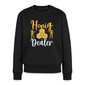 Imker Bienen Honig Natur Bienenflüster Imkerei - Frauen Premium Bio Pullover - Schwarz - Vorne - Julia (174cm)