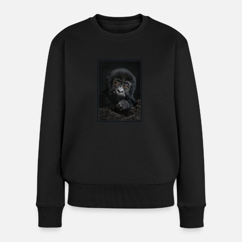 Gorillas Gorilla - Frauen Premium Bio Pullover - Schwarz