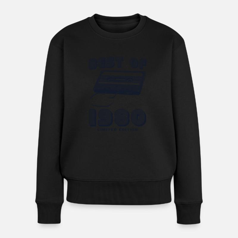 Das Beste aus 1980 Vintage Retro 45. Geburtstag Mixtape - Frauen Premium Bio Pullover - Schwarz