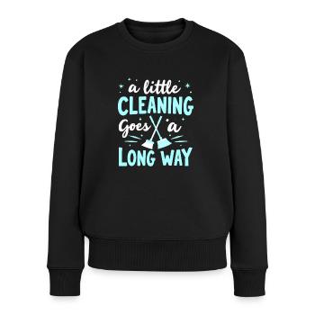 Frühjahrsputz-enthusiasten, Neuanfang Und - Frauen Premium Bio Pullover - Schwarz - Vorne - Julia (174cm)