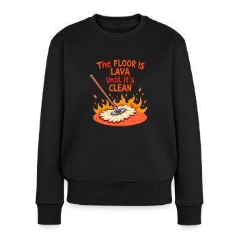 Frühjahrsputz-enthusiasten, Neuanfang Und - Frauen Premium Bio Pullover - Schwarz - Vorne - Julia (174cm)