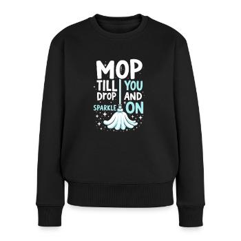 Frühjahrsputz-enthusiasten, Neuanfang Und - Frauen Premium Bio Pullover - Schwarz - Vorne - Julia (174cm)