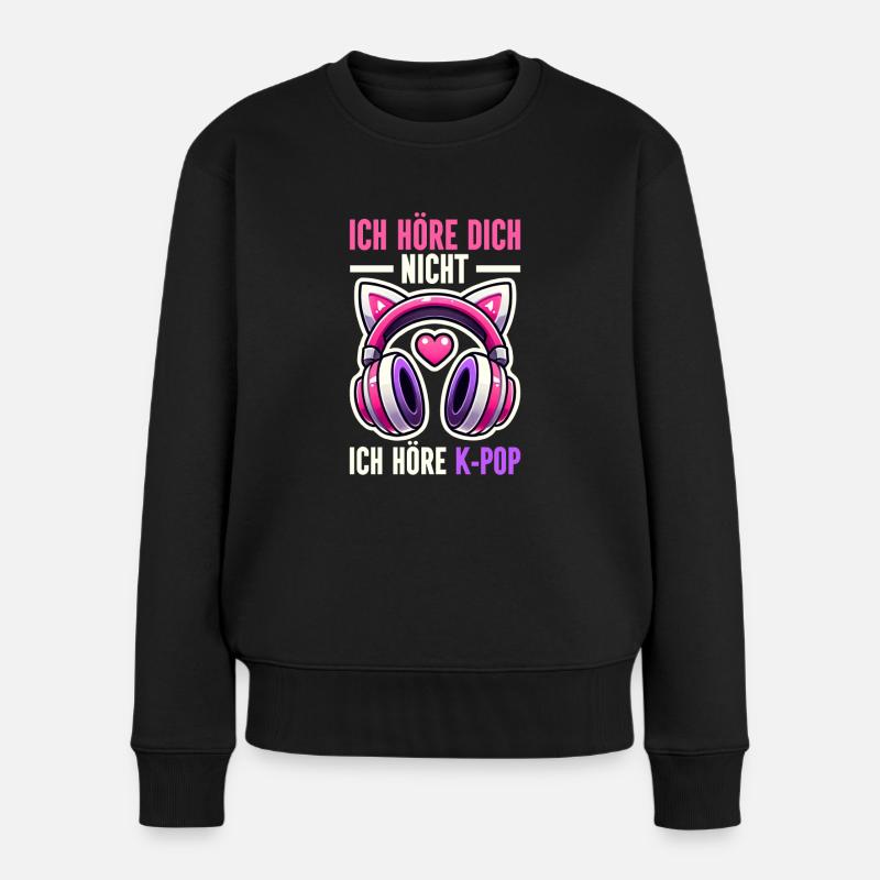 K-Pop Koreanischer Kpop Kultur Kpop Südkorea Tanz - Frauen Premium Bio Pullover - Schwarz